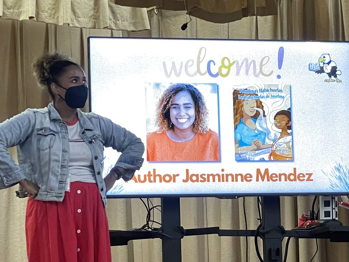 MrsM_Lopez's tweet image. Our @OdomEagles were super excited about our first in person author visit in a long time!! Thank you @OdomESLibrary for organizing this wonderful experience. @jasminnemendez was amazing! 💜
