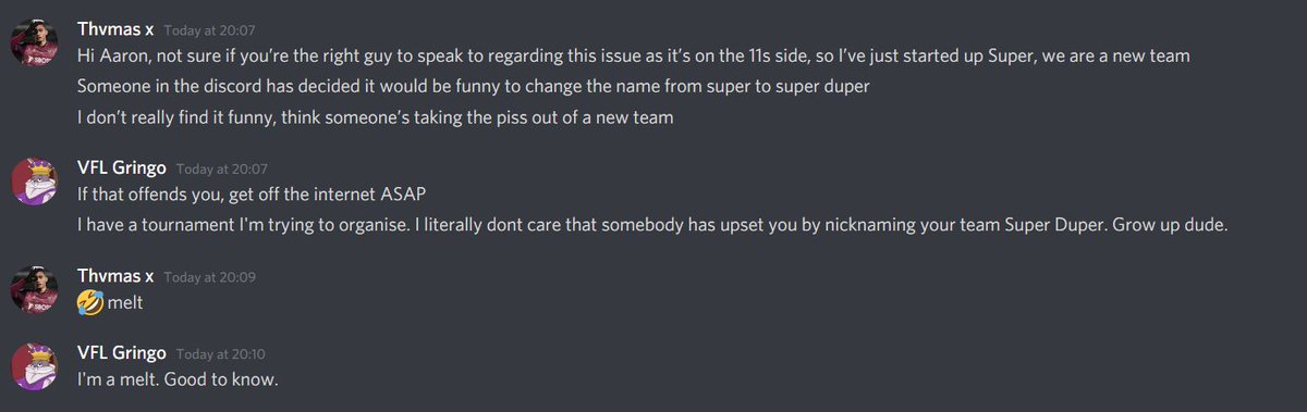 Some of you very much need to take FIFA a little less to heart...