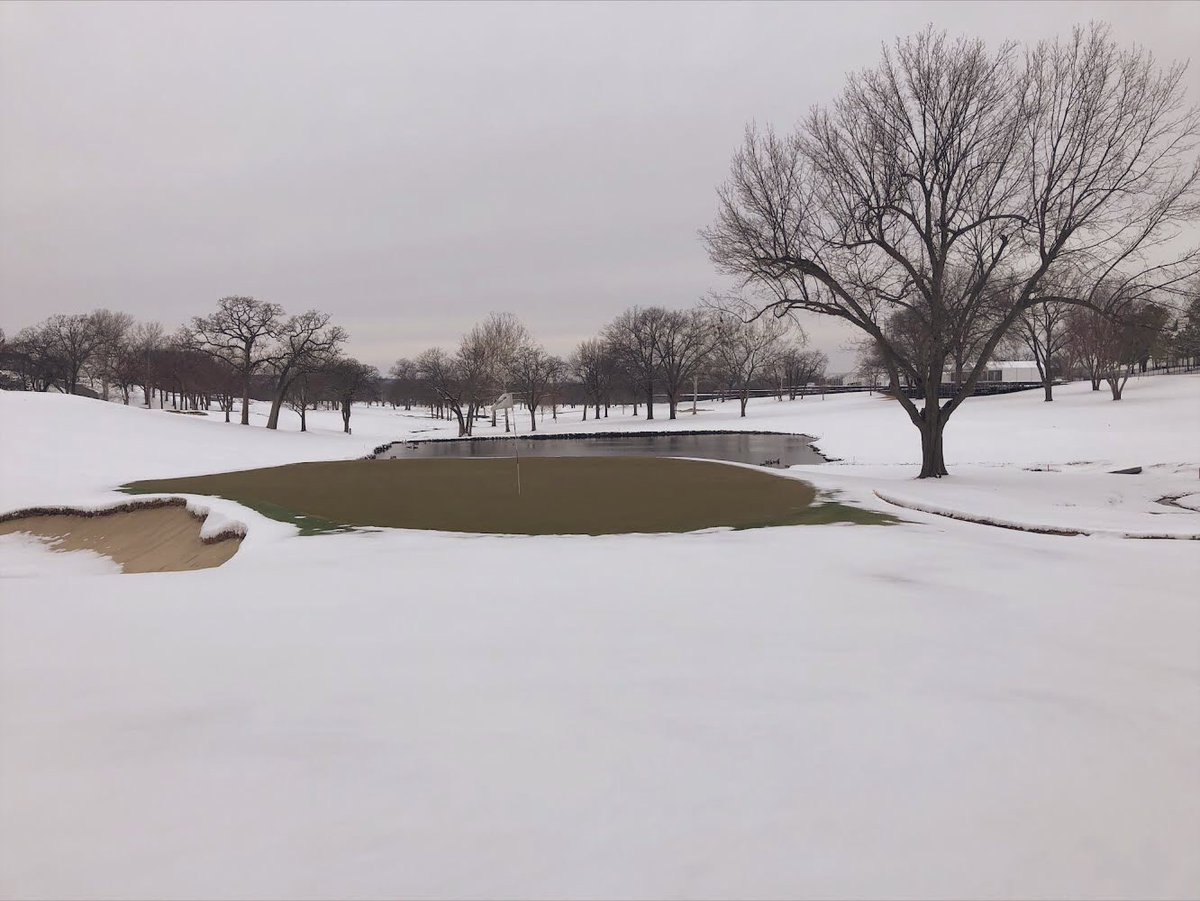 Just a bit of ❄️ in Tulsa in March.

#PGAChamp
