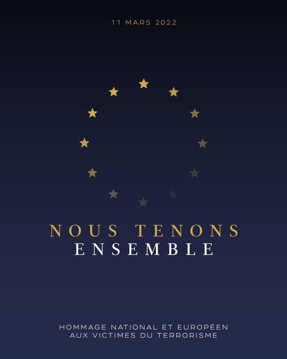 11 mars, hommage national et européen aux victimes du terrorisme.