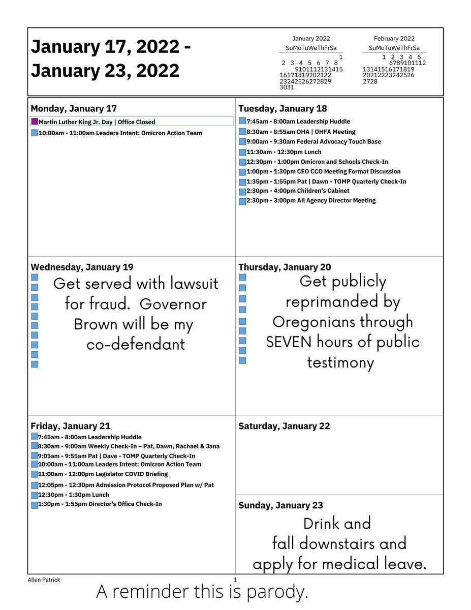 ALTPatAllen1's tweet photo. In the interest of transparency, I have updated a few of my calendars for the public. https://t.co/Rr6Ck6Scxe