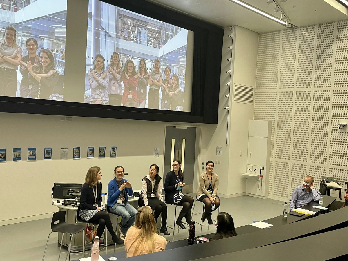 AgnieszkaBrandt's tweet photo. In the midst of discussion panel on women in academia organised by the @impchemistry’s EDI Events and PG Social Committees today. Interesting thoughts on self doubts &amp; beliefs, stumbling blocks in academic career progression and the effect of wider culture. #IWD2022 https://t.co/6S8wyrp7vt