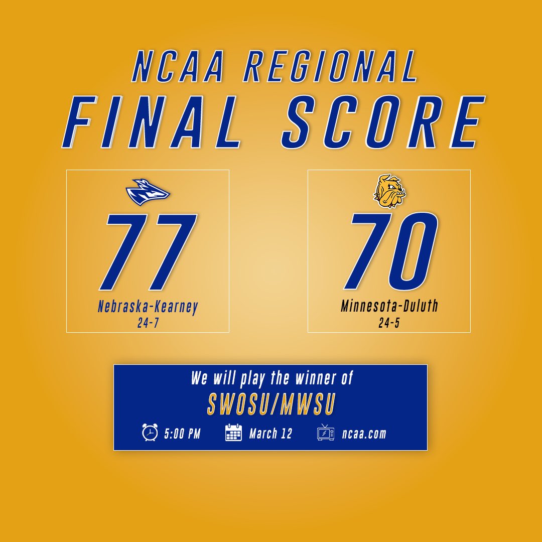 UNKWBB's tweet photo. BIG DUB! 🤘🤘🤘
Tomorrow we will play the winner of Southwestern Oklahoma State and Missouri Western. https://t.co/XvaJDLxSD1