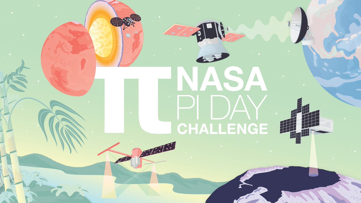 LearnWithNASA's tweet photo. Looking for a tasty weekend brainteaser? Dig into the #PiDay celebration early with illustrated puzzlers from @NASAJPL_Edu! 🥧🧮

Find this year's challenge here: https://t.co/wsSxCFq3LT

Looking for lesson plans for Monday's celebration? Start here: https://t.co/roWoG119lz https://t.co/Tvb8GGLica