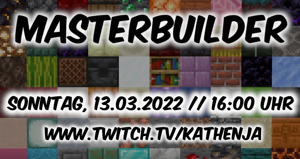 PlayersBuild's tweet photo. ❗️Kreative Köpfe aufgepasst ❗️
Seid am Sonntag um 16 Uhr dabei wenn es heißt "Auf die Blöckchen, fertig, Los!"

Ihr könnt das Event auch live verfolgen unter https://t.co/mKbv6Dd06t
#playersbuild
#Minecraft
#citybuild
#masterbuilder
#event https://t.co/Gzi0ftJk6L