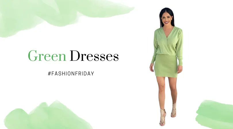 ¡Hola hermosas! Les tengo un #Fashionfriday que se pinta de verde, entren al link para ver los vestidos. 💚 DA CLICK A ESTE LINK: bit.ly/green-dresses-… #greendress #style #moda #green #fashion