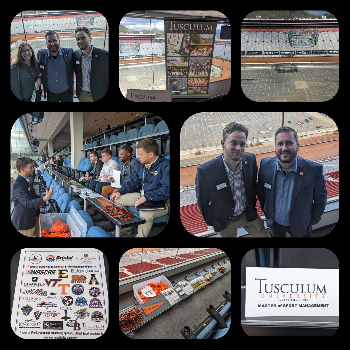 Tusculum University Sport Management had a great time promoting the Master in Sport Management program last night at the Breaking Into Sports Event at Bristol Motor Speedway. This event gets better and better each year! #WeArePioneers #TUSportManagement https://t.co/kUnYOvJQeJ