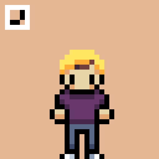artjm3s's tweet photo. Just a lil doodle self portrait on my phone whilst I watch a film
#pixelart #pixelartbeginner #aseprite https://t.co/JiwT5g1yGz