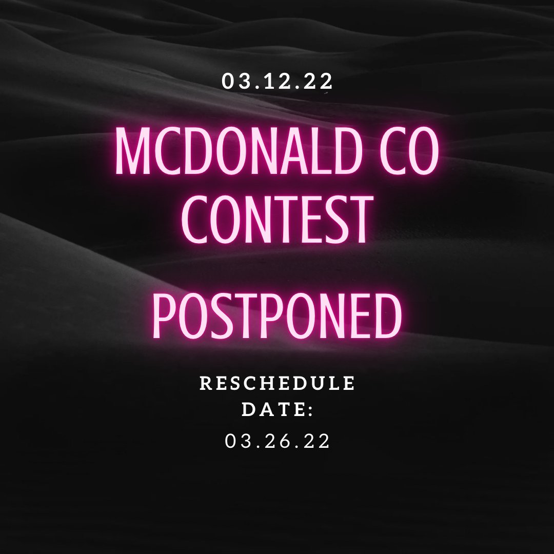 We will see you all on Monday for the Hollister Contest. Bus leaves at 6am!