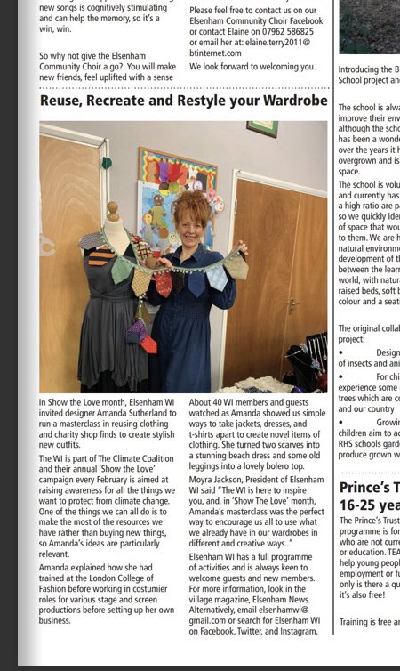 Great to see our #showthelove 💚 meeting about reusing, recreating and restyling items from your wardrobe (with the very talented Amanda Sutherland) in the local press, thanks to the @flyeronline😊 @WILifemagazine @WIEssex @WomensInstitute online.fliphtml5.com/zviwe/zdol/#p=1