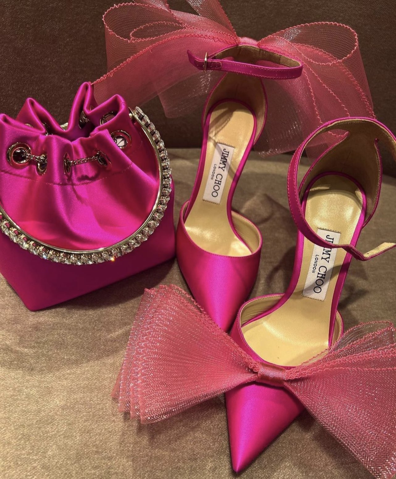 Fuchsia pink pointed toe open-toe rhinestone bow stilettos sandals - I –  GOOD GIRL REBEL