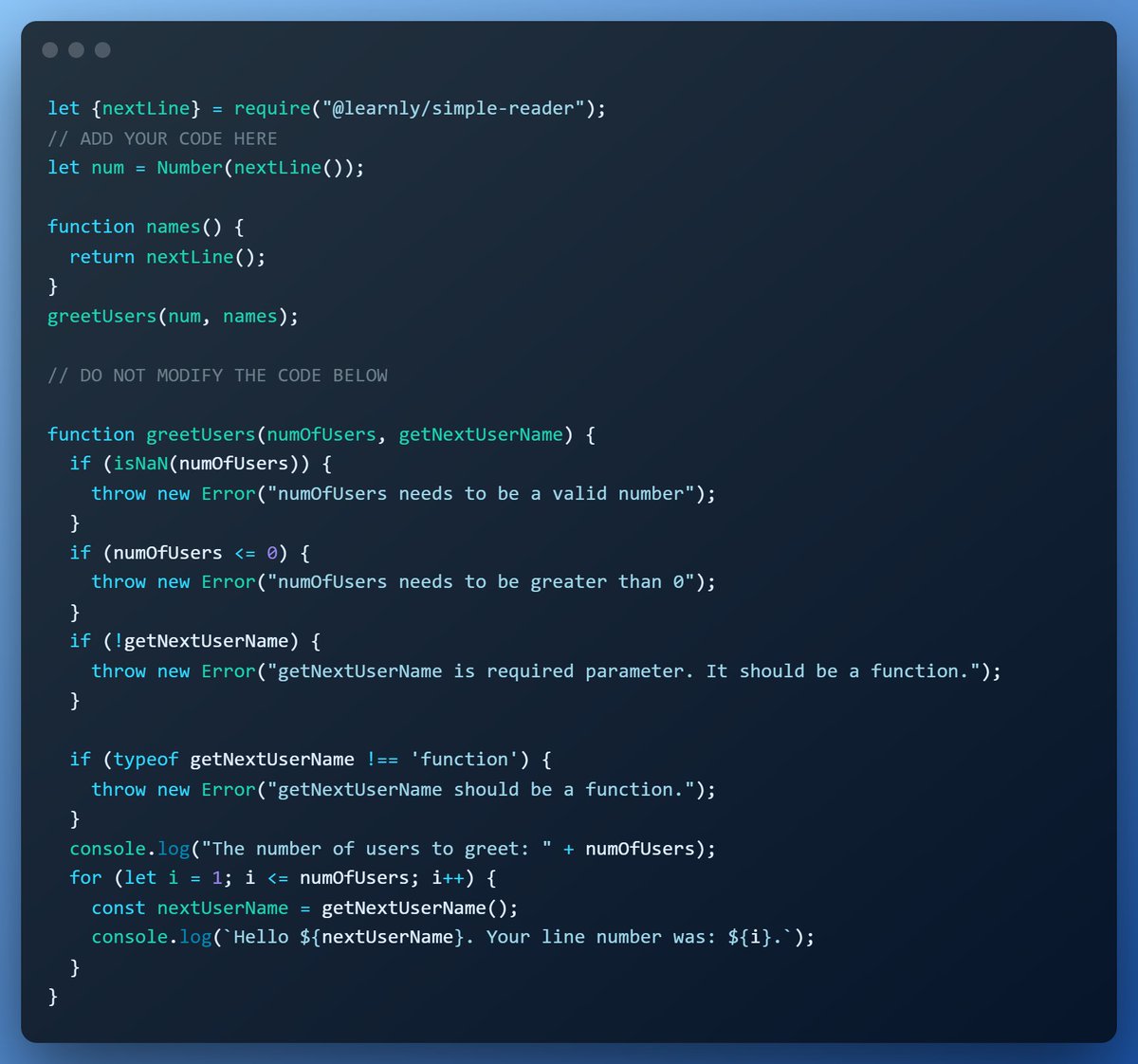 ayeshacodes's tweet photo. #Day24 ✅ Today I learned about creating functions and passing them as parameters to another function!

#100DaysOfCode #WomenWhoCode #womenintech #LearnlyDev https://t.co/Cip9Q3Rrt2