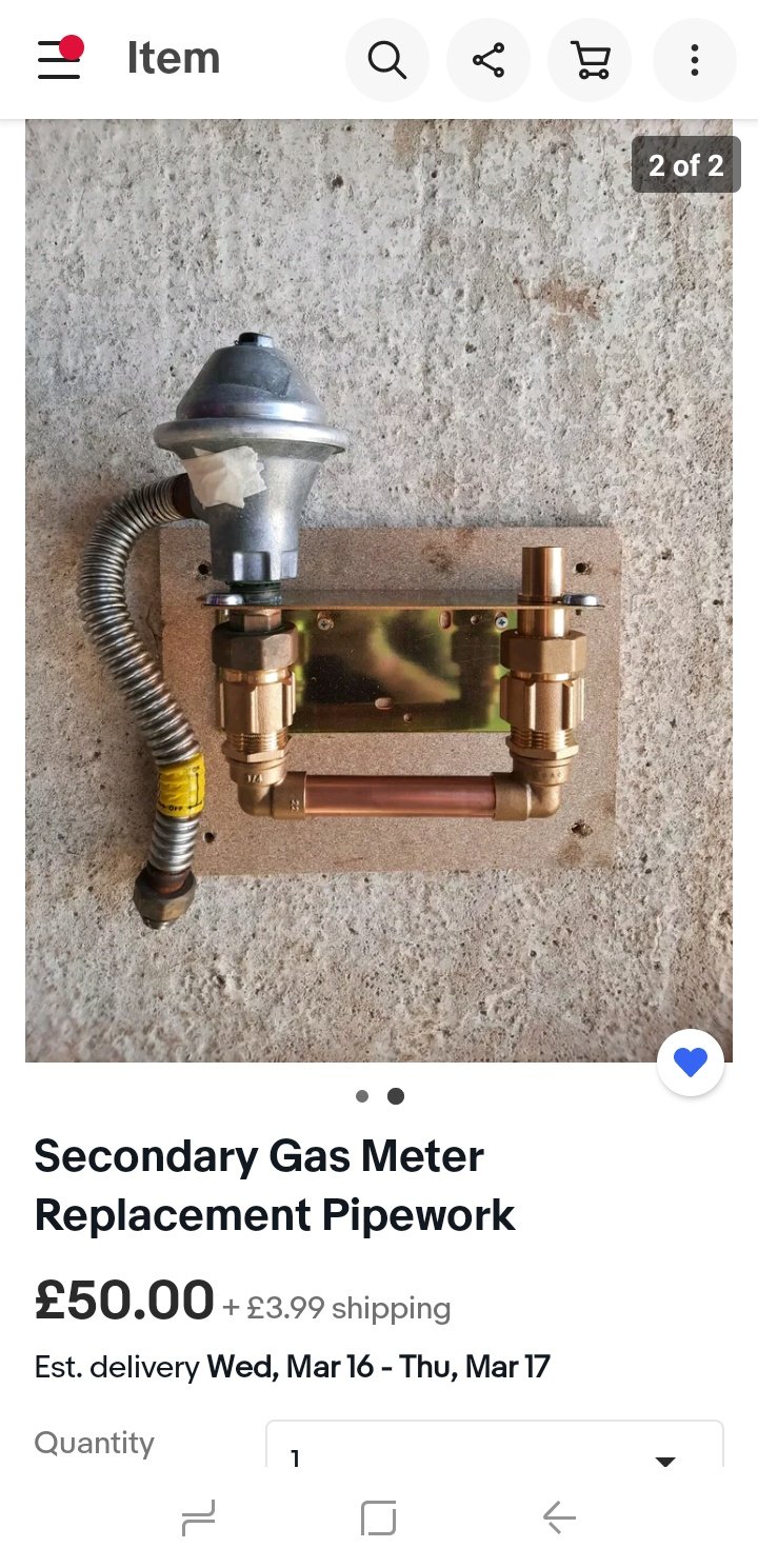 The Gas Man Cometh on X: "Secondary meter replacement pipe work kit. Of  course it isn't. Probably not much @GasSafeRegister can do, but @eBay_UK  these are being sold for the act of