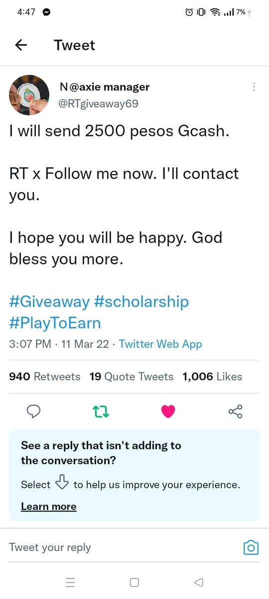 ekselsyor's tweet photo. @RTgiveaway69 God bless you sir, and more power!! 🙏🙏🙏 https://t.co/So7Yezd1j6