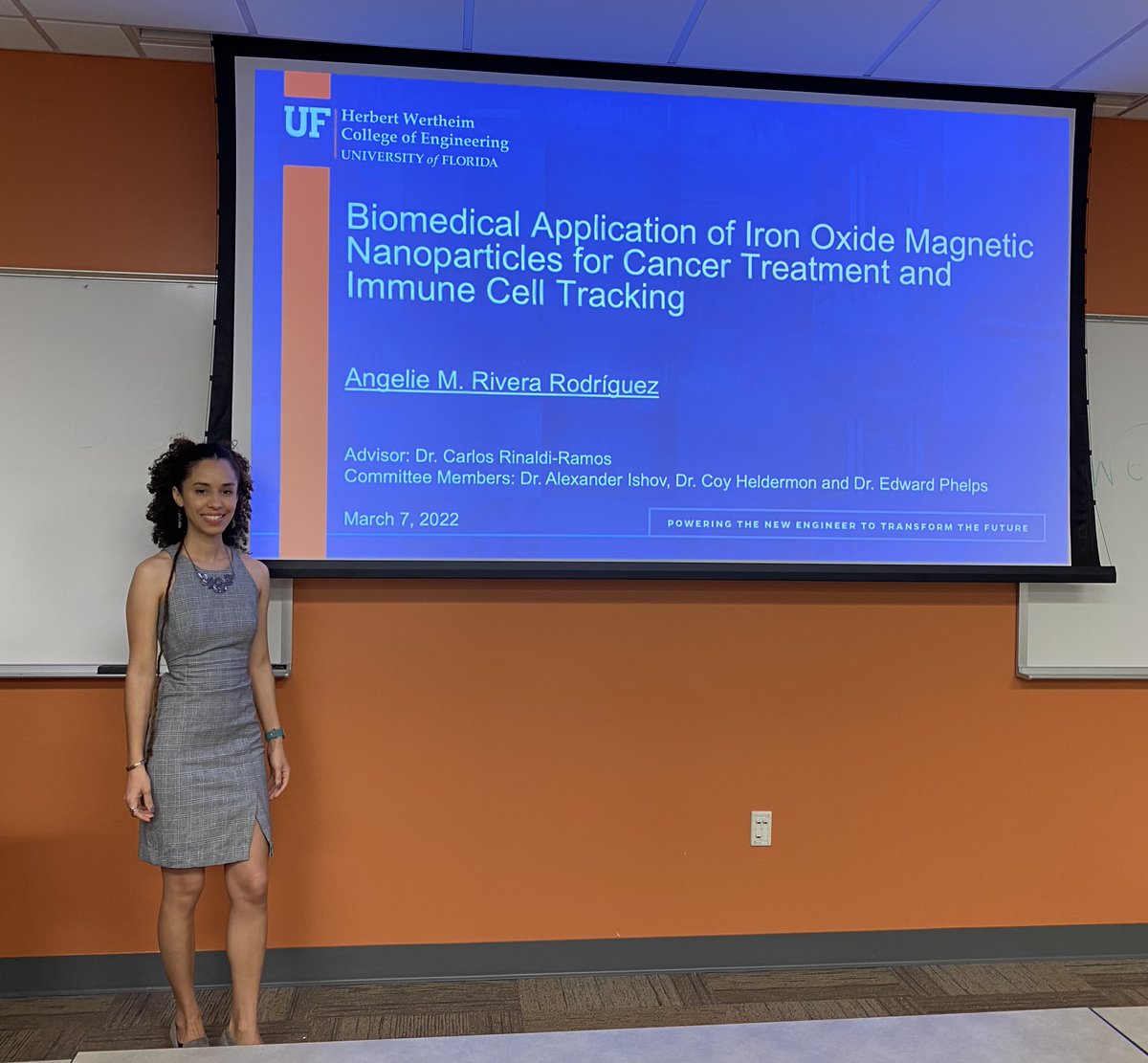 AngelieRivera9's tweet photo. On Monday I got to successfully defend my PhD dissertation and 2 days later I got to double celebrate with my 29 birthday. It was 6 yrs of lots of sacrifices, being far away from my family and my husband. Yet, full of lots of accomplishments and learning. @UFBME @UF (1/8) https://t.co/JXeRBNsPaa