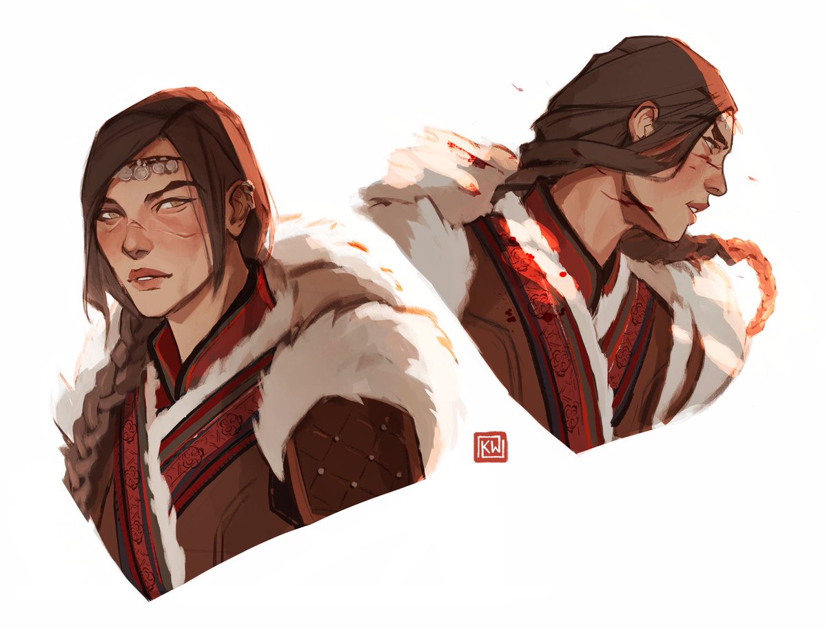 A character study of my dnd character, Dzoldzaya Ögedei Chulunnbataar, but you can call her Dzaya <3