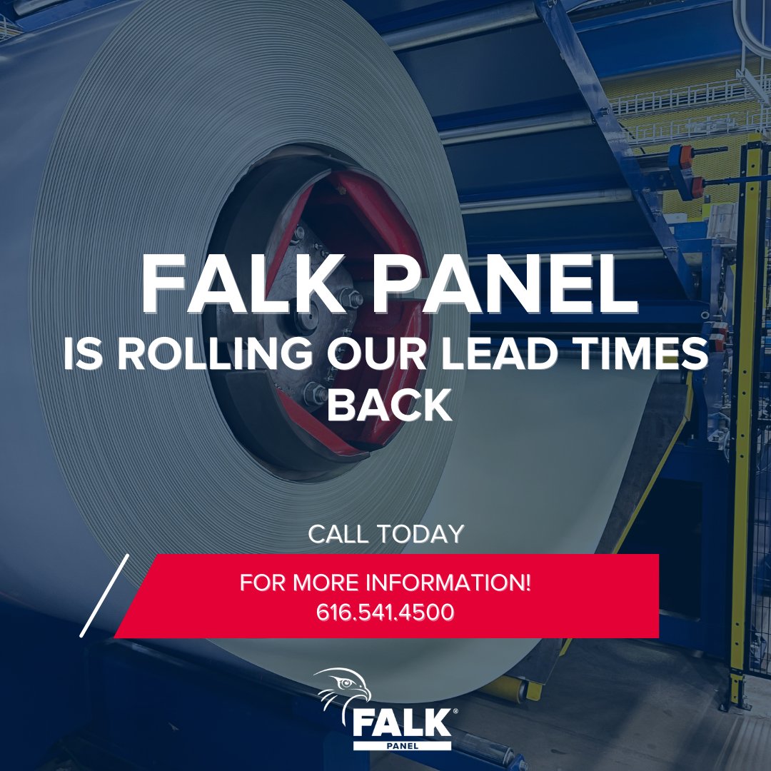 FalkPanel's tweet image. 𝗔𝗻𝗻𝗼𝘂𝗻𝗰𝗲𝗺𝗲𝗻𝘁 ‼️

Falk Panel is officially rolling back our lead times to 10 weeks! 
Call today for more information. 

#FALK #IMP #sandwichpanel #springforward #daylightsaving #buildingmaterials