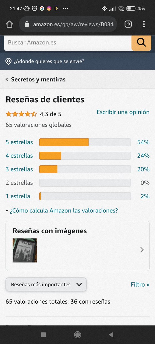 Después de las más de 500 descargas, me encuentro con una nueva valoración. La primera de 1 estrella. 
¿Lloro? No. La acepto.Por supuesto que la aceptom Pero por favor, dime qué no te ha gustado. 
Ninguna valoración sin crítica.