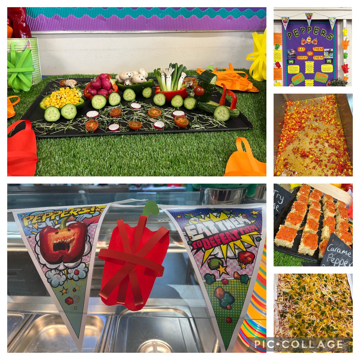 HollyJayC's tweet photo. We’ll PEPPERS @WoodlandsFormby well and truly popped you off! They defeated, curried pepperbread, pepper “jewelled hearts” biscuits, caramel pepper cake, pepper pinwheels, ham “pep”omelette, pepper sticks and dip and chilli pepper chocolate cake! @VegPowerUK #EatThemToDefeatThem https://t.co/AJOrVOZ3BB