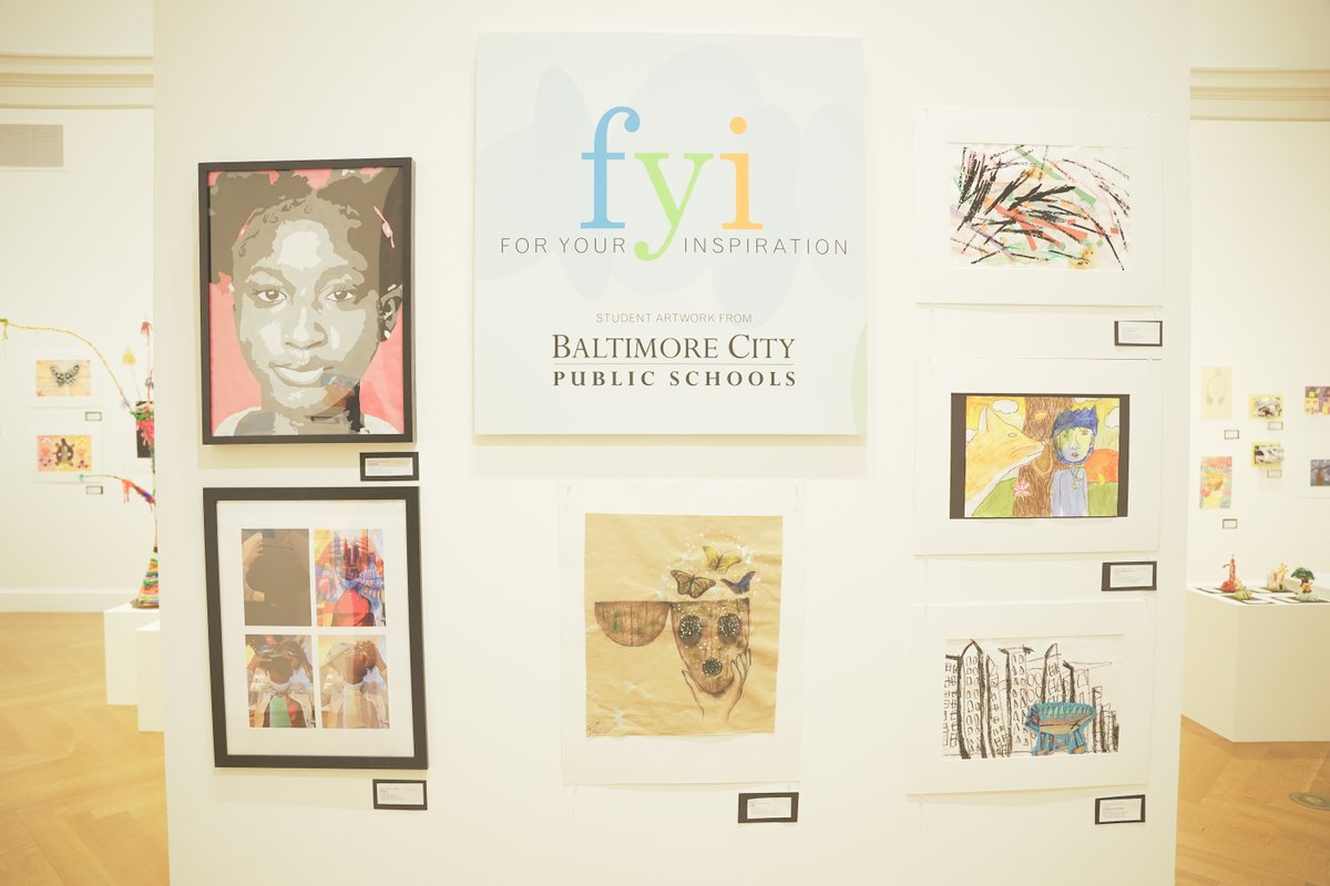 BaltCitySchools's tweet photo. Don't miss out on our annual student art showcase at the Baltimore Museum of Art. The FYI: For Your Inspiration! Visual Art Gallery is featured through March 13. 

Visit https://t.co/hJ7nyHu6ts to reserve timed tickets and plan your trip! https://t.co/HkDjvgewLq