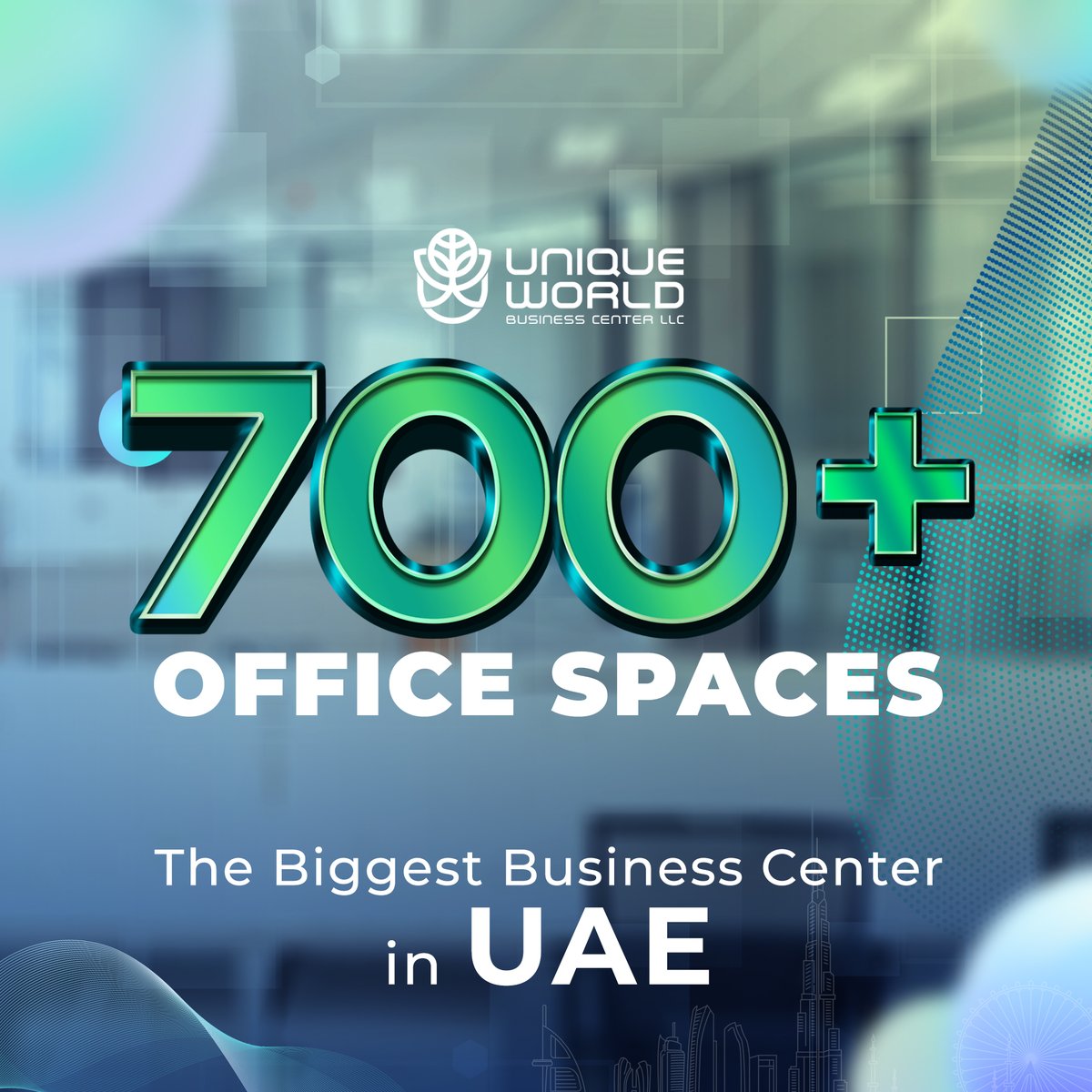 uniqueworldbc's tweet photo. Offices are our strength! 
We are really delighted to have 700+ offices
Thank you for making us the biggest business center in UAE

#UniqueWorld #BusinessCenter #BiggestBusinessCenterInUAE #Business #Dubai #UAE https://t.co/779ZKgIZlA