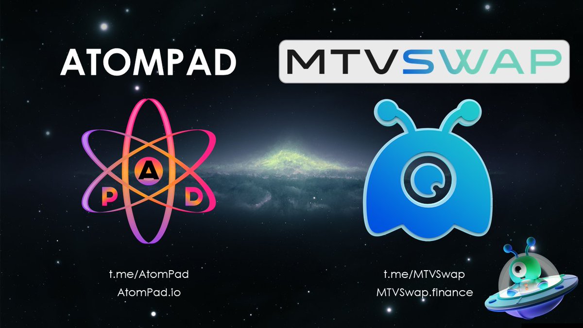 atompad_io's tweet photo. Happy to announce that the last stage of @MtvSwap 🛸sale will take place on #ATPAD ⚛️
We are the FIRST 🥇 launchpad that launched project on @MultiVAC_Global
Sale start date: 14th march
Sale end date: 18th march
🚨 Read our @Medium article for more! https://t.co/97RwoTcyyS https://t.co/hYVsSym9Mx