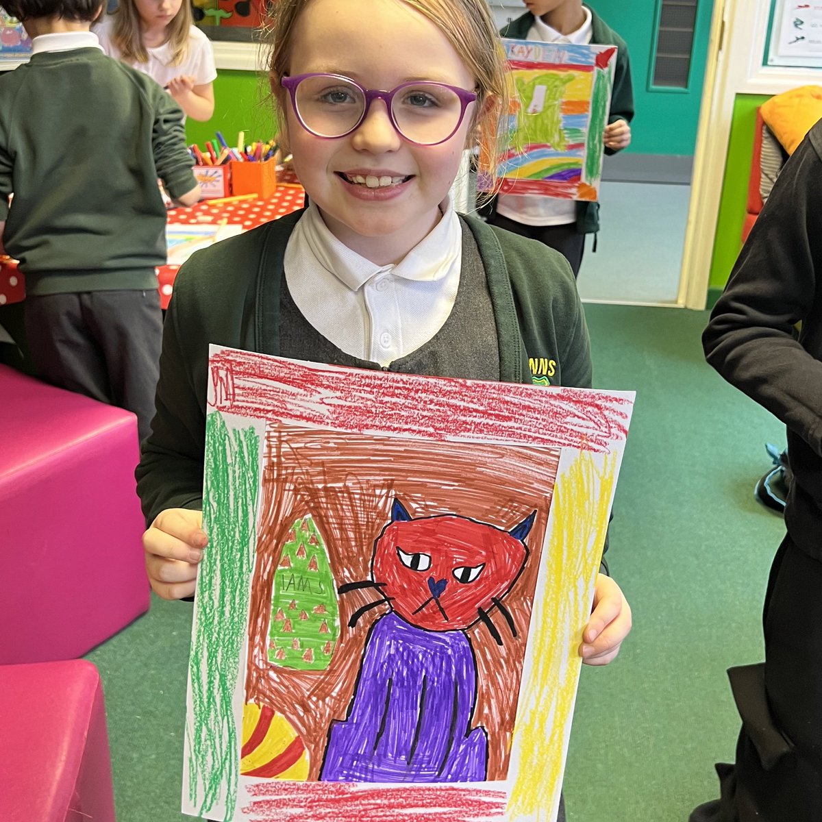 makers_n_movers's tweet photo. Another awesome end to the week @pennsprimary This week we took our inspiration from George Rodrigue’s Blue Dog series of paintings and created our own coloured animal pictures using oil pastels and felt tips
#afterschoolclub #createclub #artsandcrafts #awesomeartists https://t.co/YuZ8LWtwl9