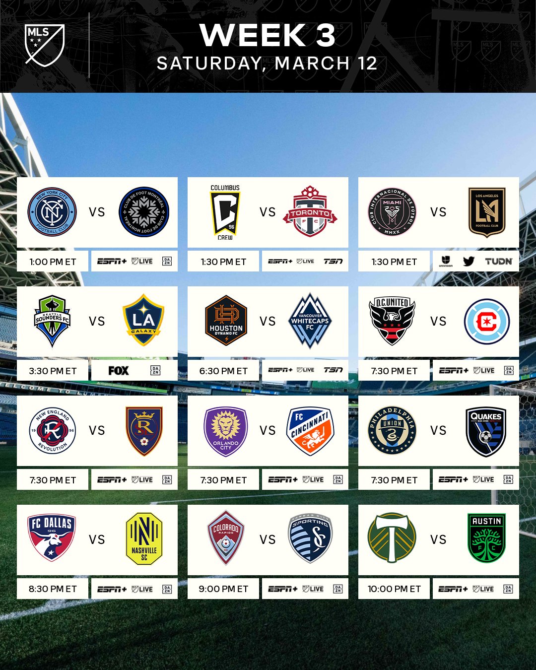 Portland Timbers on Twitter: "RT @MLS: Strap in. Full day of ⚽ coming