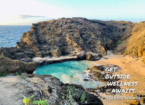 PrepareNOWHI's tweet photo. Happy #AlohaFriday! 🤙 
Get Outside. Wellness Awaits.

Prevention, preparedness &amp; wellness help individuals &amp; communities develop resiliency &amp; coping skills to deal with individual &amp; community challenges. @CambPressAssess
#Halona #GetOutside #WellnessAwaits #PrepareNOWHawaii https://t.co/UAoWv5mDtf