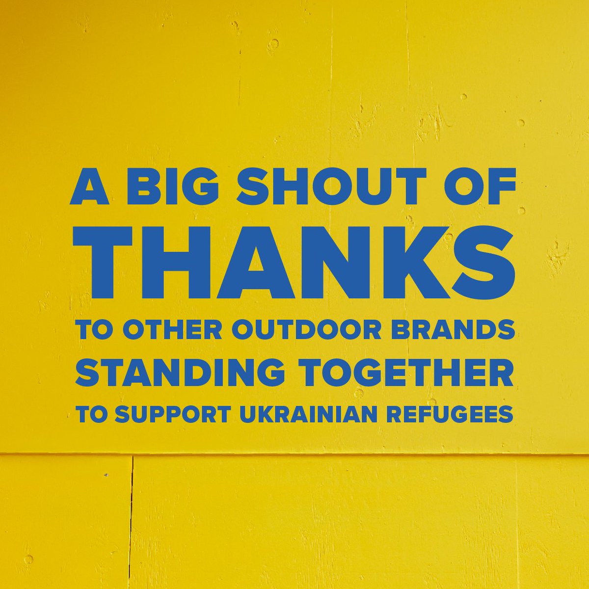 A big shout of thanks to outdoor brands standing together to support Ukrainian refugees, notably: @HellyHansen @Columbia1938 @HoneyStinger @SawyerProducts @canadagoose The need is great, let’s do what we can. Please consider giving to @GlobalGiving: globalgiving.org/projects/ukrai…