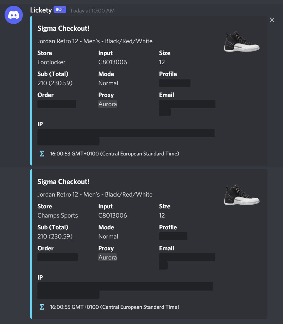 Super quick checkout thanks to <a href="/sigmabots/">sigma x SecretCLI</a> &amp; <a href="/Aurora_proxy/">Aurora proxy</a>
