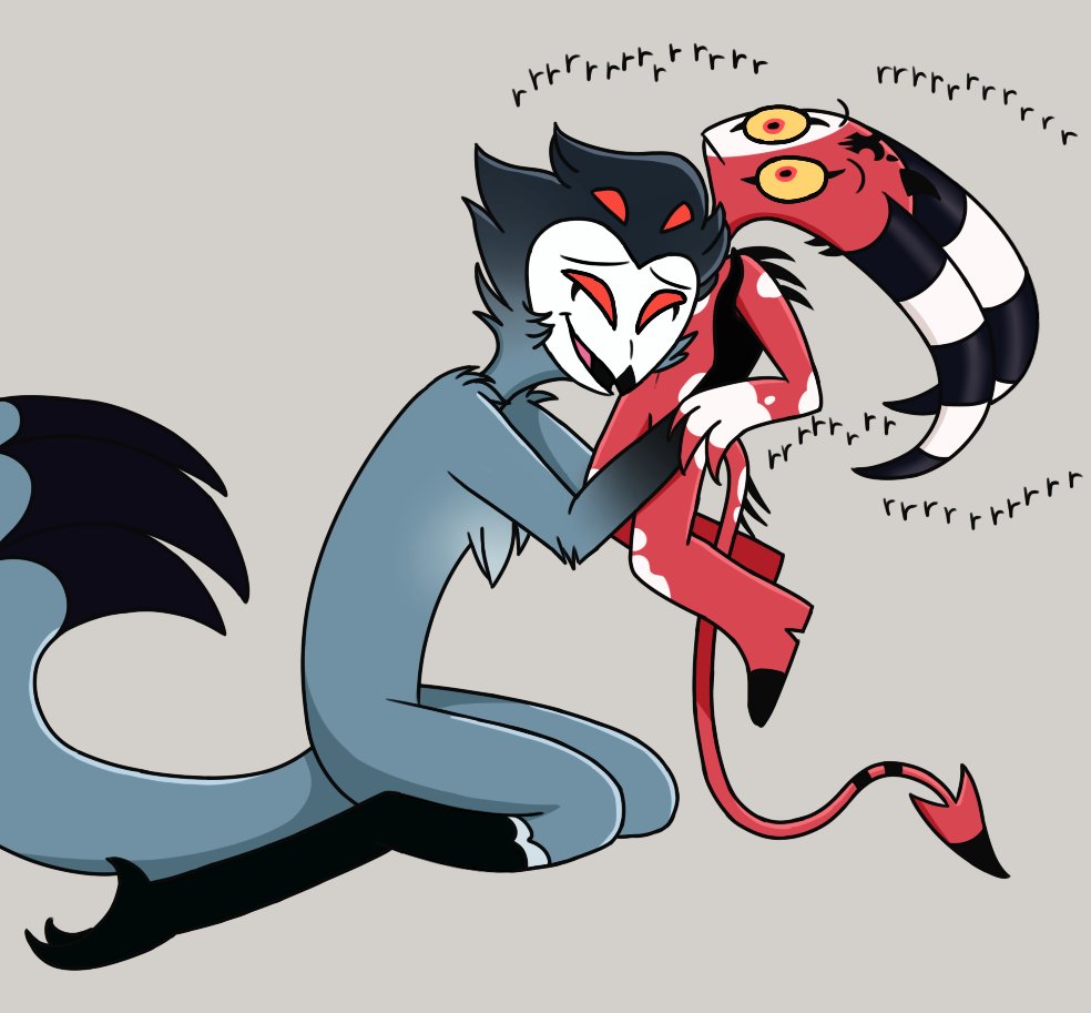 kimanda_art's tweet photo. "Blitzy, are you purring?"

It likely won’t happen in the show, but wouldn’t it be so sweet for Blitzo to reach a level of comfort that he’d start purring in front of Stolas? 😊
#HelluvaBoss #Stolitz #Blitzo #Stolas https://t.co/TkTJWhJvtc