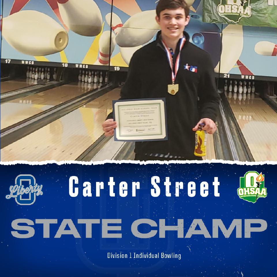 LHSAthleticDept's tweet photo. CONGRATULATIONS to Carter Street - State Champ! LHS 1st ever in Bowling!! #Banner #WallofHonor @Mr_Starner @MsHalls_OLHS @TannerGillum https://t.co/fIflvk0Aq3