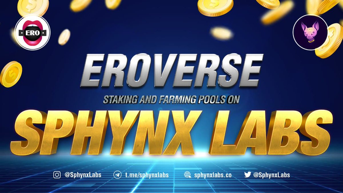 SphynxLabs's tweet photo. Sphynx Labs is shocking the crypto space by bringing you @Eroverse_io Staking to the Sphynxpad! 
With the high APR Eroverse offers, how can you not get excited about the returns.

Link: https://t.co/gtOsk5RZHV

#sphynx #sphynxlabs #eroverse https://t.co/i3JPgKR1iH
