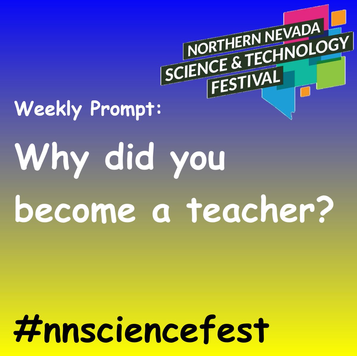 nnsciencefest's tweet photo. Weekly prompt: Why did you become a teacher?

Remember to mark April 25-30 in your calendar for an even bigger and better festival. #nnsciencefest https://t.co/zP2xO0xhiA