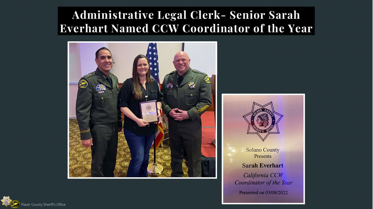 ALC–Senior Sarah Everhart is our superstar of the week! She was nominated  as CCW Coordinator of the Year! We are incredibly proud of Sarah and her  hard work to bring the backlog