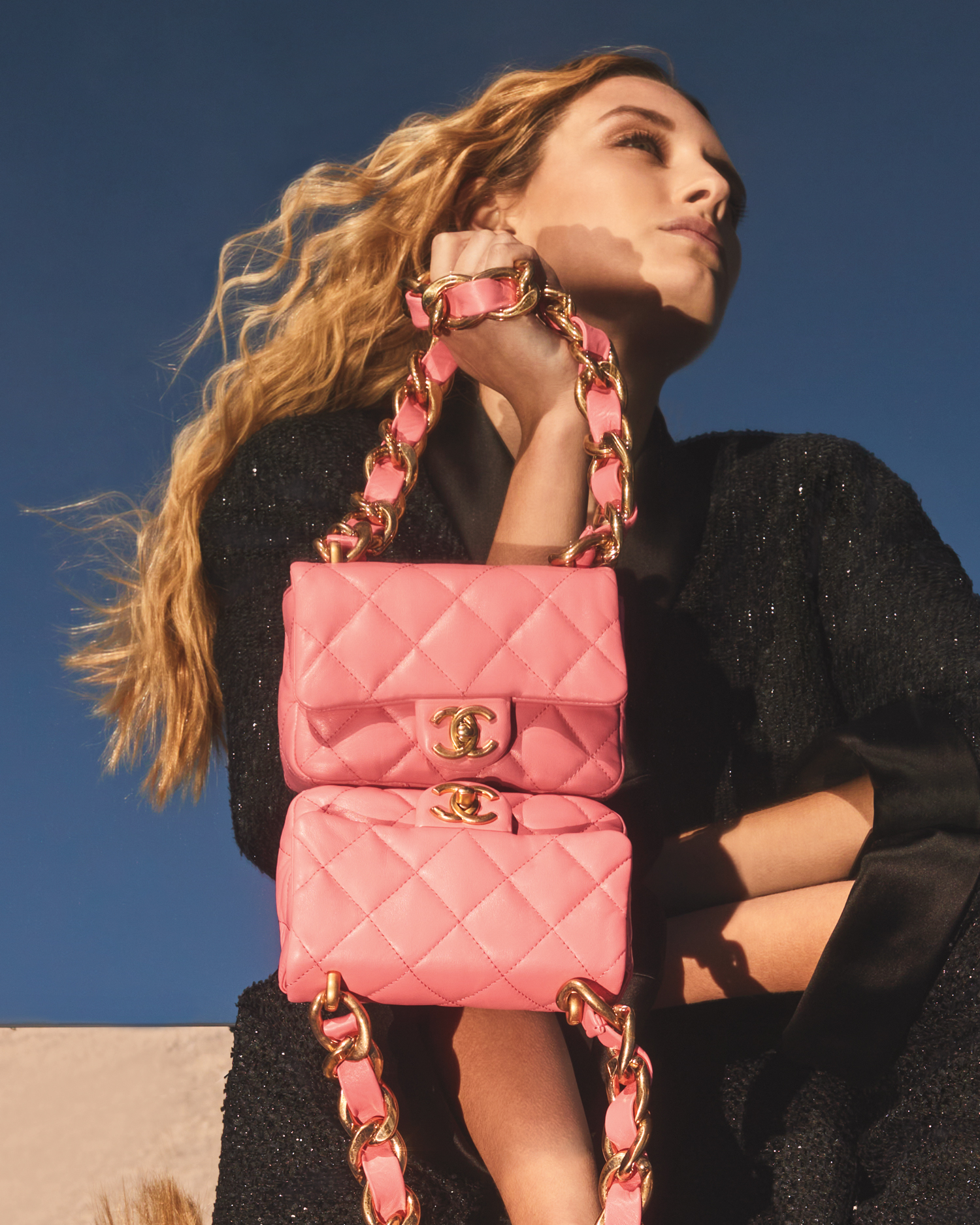 Neiman Marcus on X: An oversized chain strap, compact shape & irresistible  pop of pink make this @CHANEL handbag one you'll want to hold tight to all  season long. Find it in