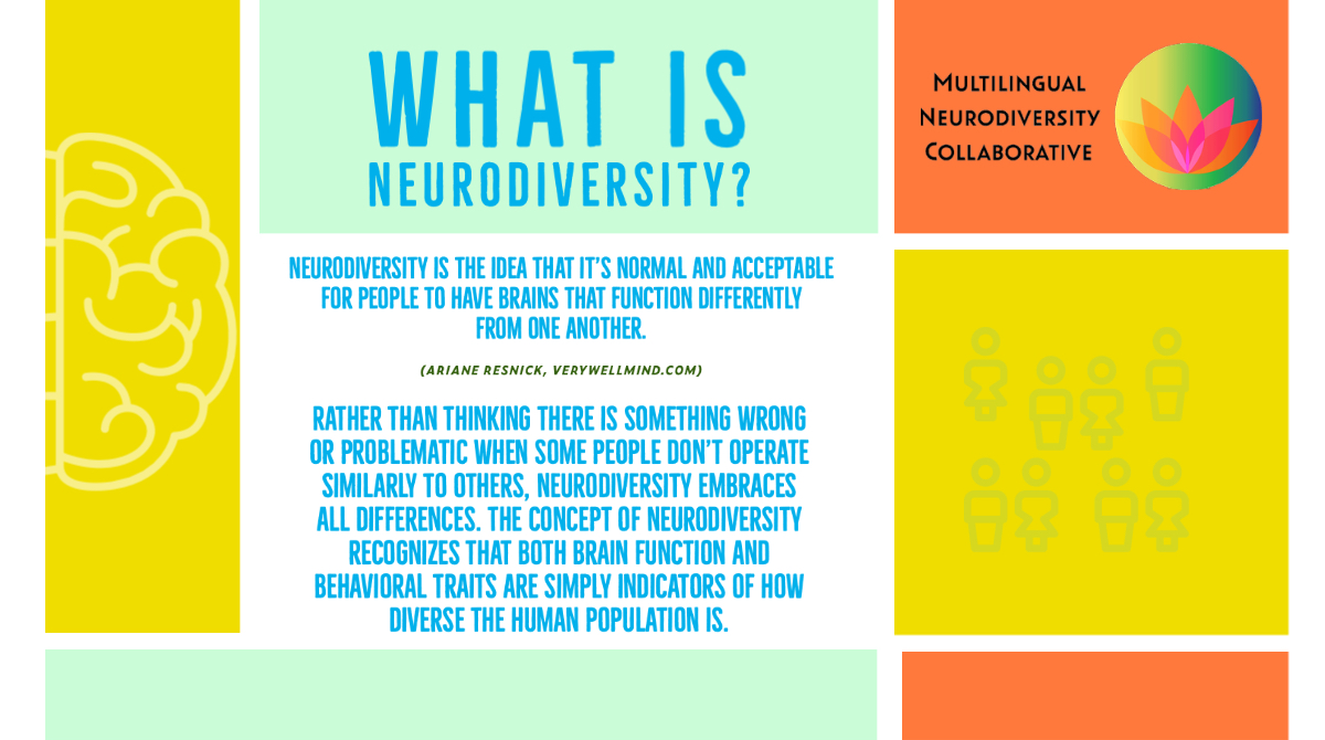 Dear Friends, this is Cristina and Theresa.

We’re presenting a series of posts on both Neurodiversity and Multilingualism to begin our conversation within the collaborative. This is our post 3/3

We look forward to hearing your thoughts!

#multilingualneurodiversity