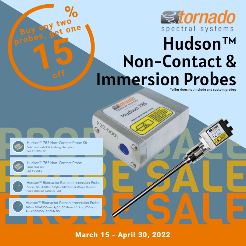 Tornado's Hudson™ Probe Promotion Sale starts next week!

This promotion runs March 15-April 30, 2022. Mention the Promo code HUDSON2022.

Promo does not apply to custom probes nor the SpectroPort™ probe. 

tornado-spectral.com/promotions/
