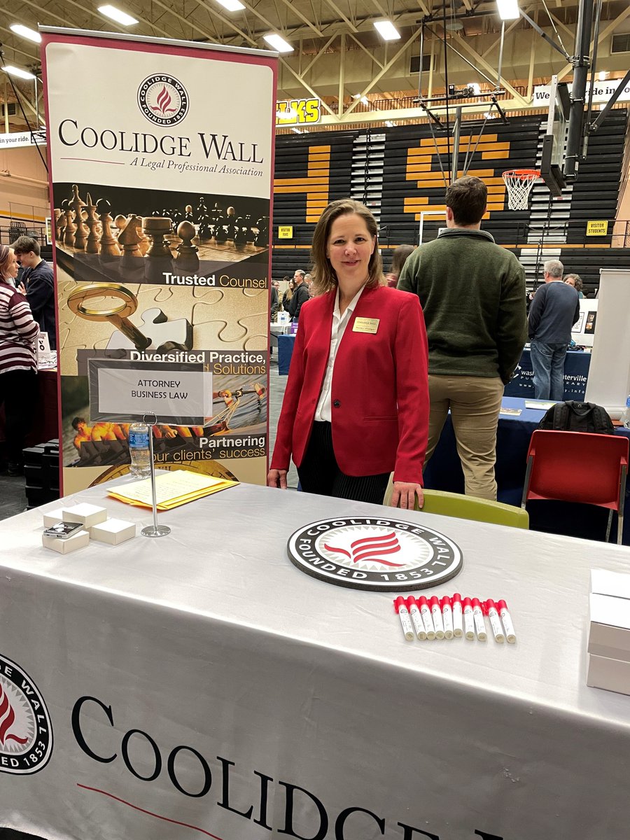 coolidgewall's tweet photo. Coolidge Wall attorney Patricia Friesinger talked to Centerville High School students at their annual College and Career Fair this week. Pat spoke about the requirements to become a lawyer, what it is like to be a business attorney, and outlined the different practices of law. https://t.co/l8t8BYg4TN