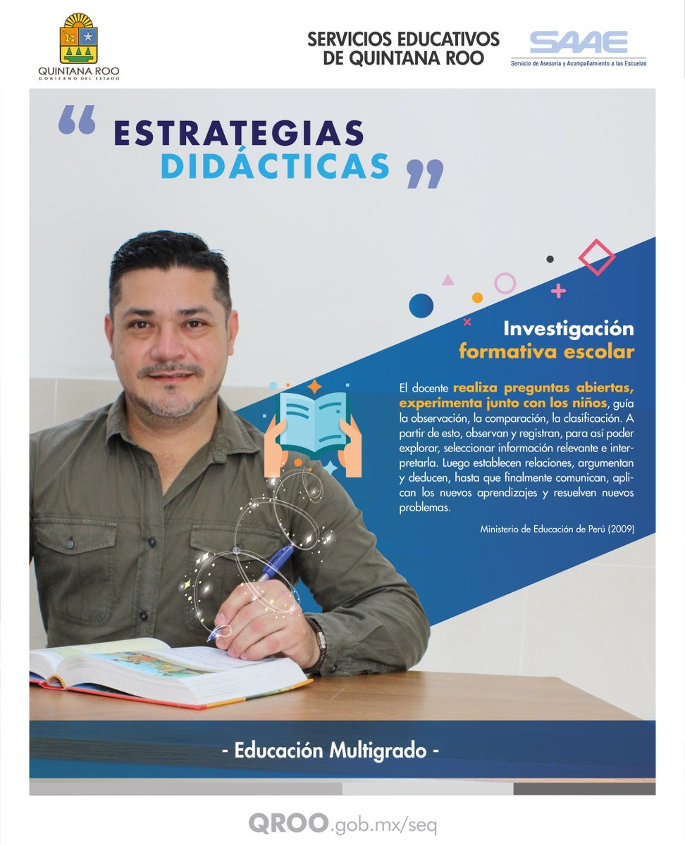 EducacionQR's tweet photo. ✏️📚 Docente de Educación Básica que laboras en contextos multigrado: te compartimos las siguientes herramientas para fortalecer tu labor cotidiana.

#EstrategiasDidácticas #Educación #Multigrado https://t.co/hkZQjo83qw