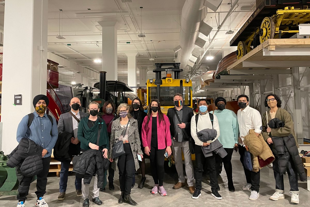 human_centred's tweet photo. For our capstone project we are working with @Ingenium to explore hybrid #museum experiences. Today we toured their collection and presented findings from our Canada-wide study. #postgraduate #designschool #designresearch https://t.co/0HXtYCajP1