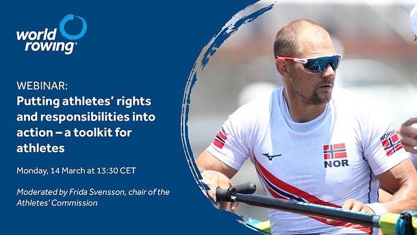 🗣Reminder ! Sign up for the two webinars on Safeguarding moderated by the AC Chair Frida Svensson <a href="/Frida_Rower/">Frida</a> 
Registration link 👉 worldrowing.com/2022/02/03/be-…