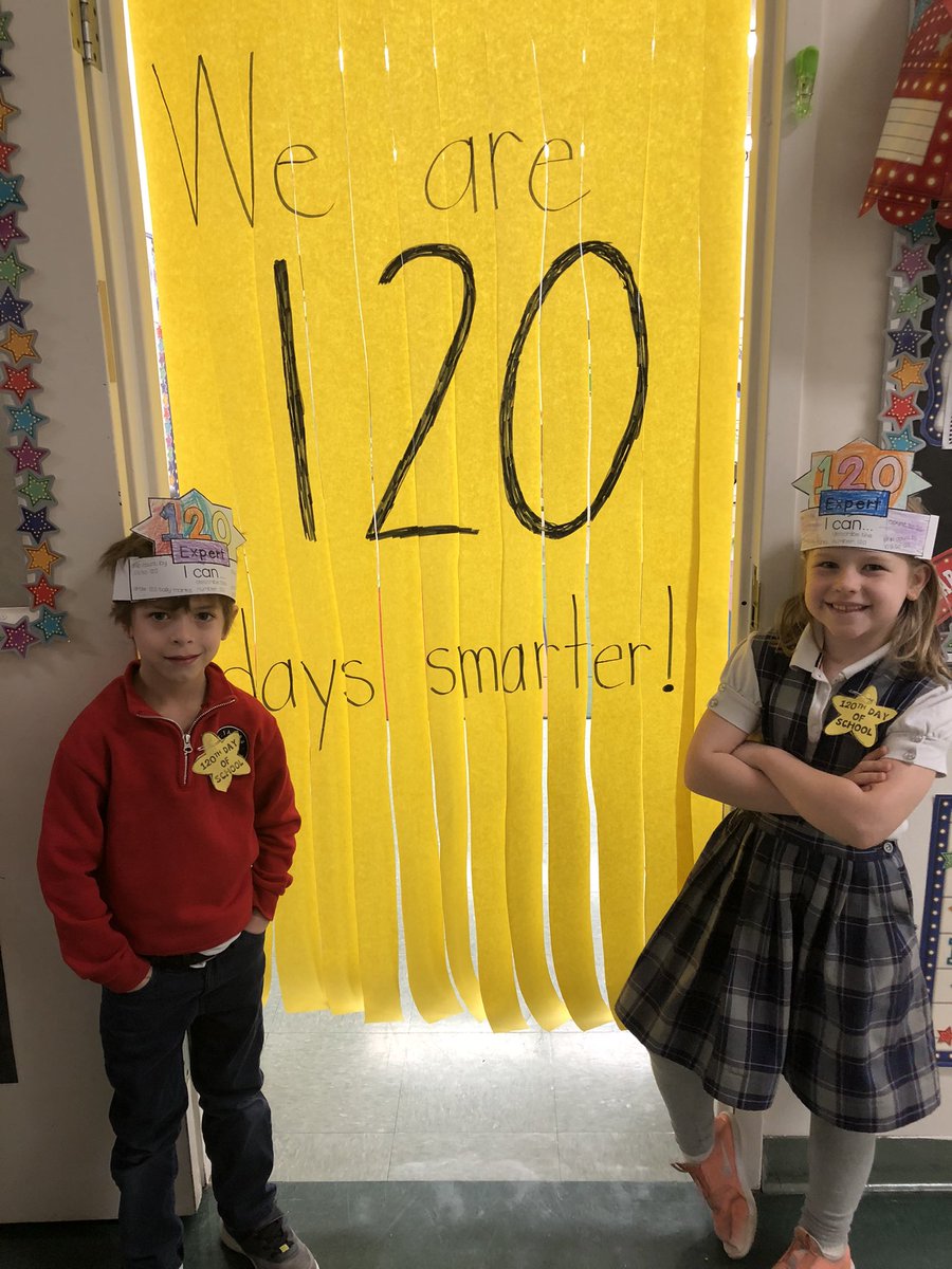 MrsReidSTJ's tweet photo. 120 Days Smarter! @StJamesWO #120dayofschool https://t.co/o3Q1hQBllt