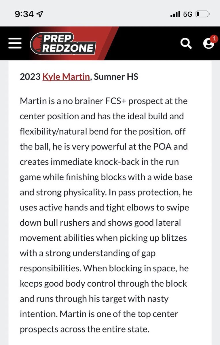 6’3 290 Nasty Brawler!! Will be a 4 year starter! <a href="/KyleMartin2023/">Kyle Martin</a> #SpartanNation.