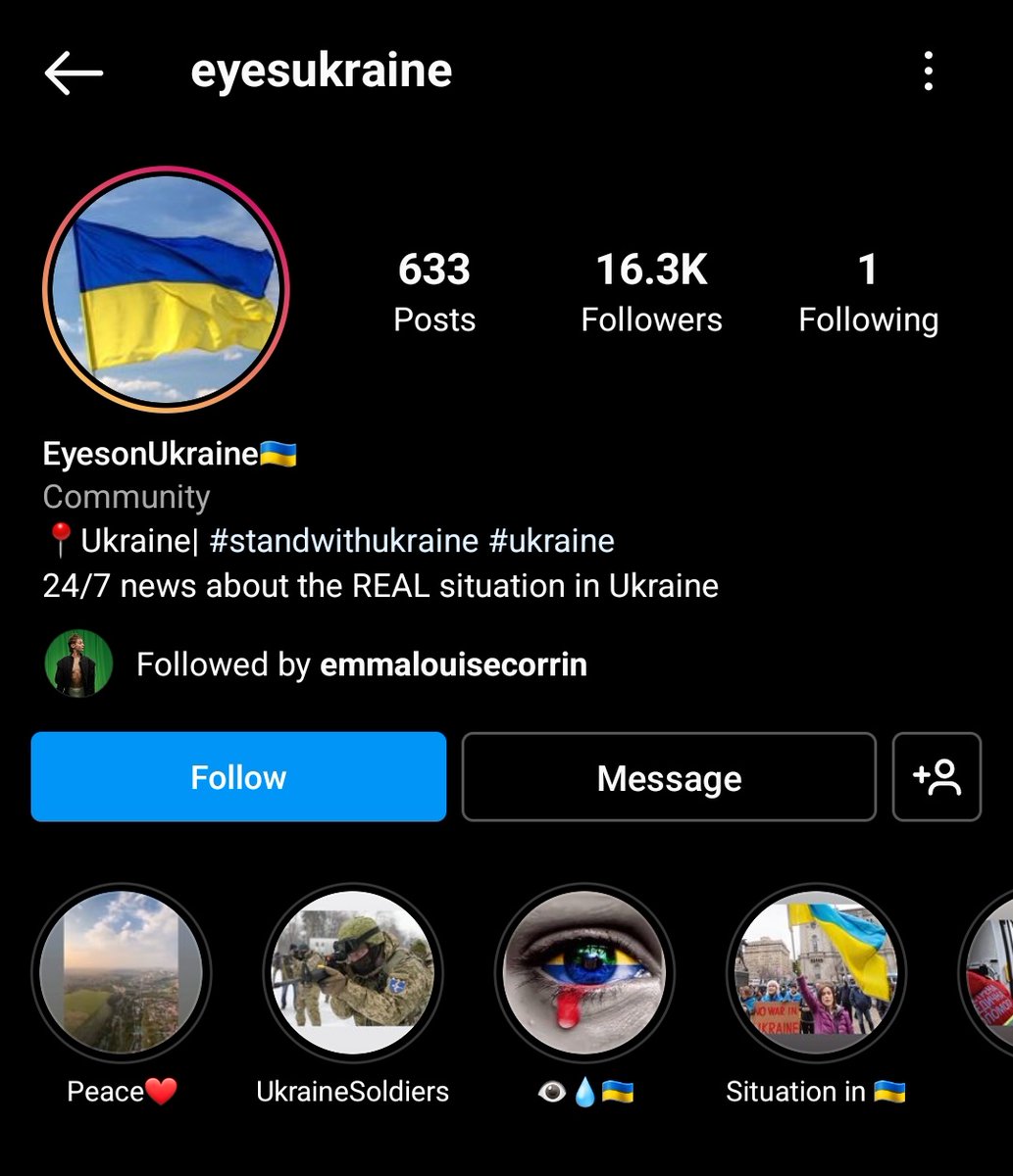 👥 | Emma recently followed pastagrannies and eyesukraine on Instagram!