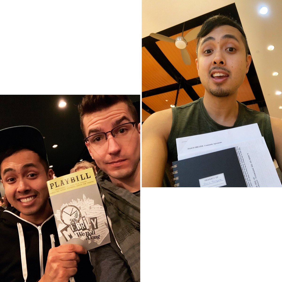 Three years ago this week I saw <a href="/Fiascotheater/">Fiasco</a>’s Merrily We Roll Along, and today I’m finishing my first week of training with that very same company. Reflecting on this full circle moment with gratitude and joy 🔁