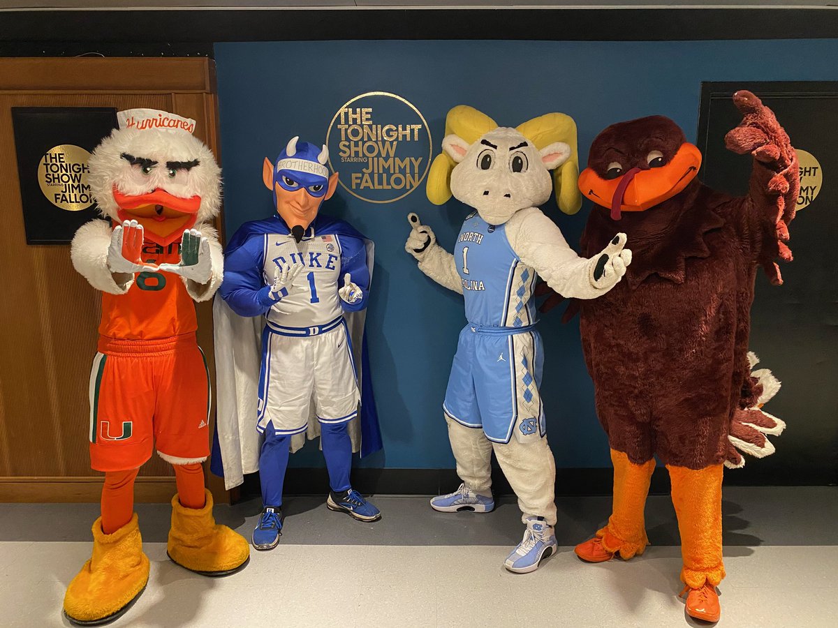 Familiar faces on <a href="/FallonTonight/">The Tonight Show</a> tonight! Tune in @ 11:35pm📺🌃

<a href="/CanesHoops/">Canes Men’s Basketball</a> <a href="/DukeMBB/">Duke Men’s Basketball</a> <a href="/UNC_Basketball/">Carolina Basketball</a> <a href="/HokiesMBB/">Virginia Tech Men's Basketball</a> 
<a href="/accmbb/">ACC Men's Basketball</a>
