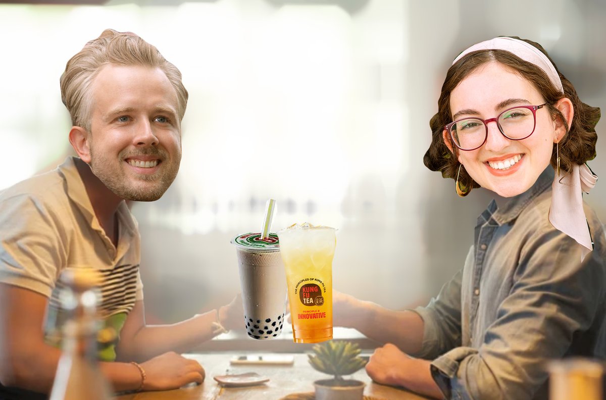 dgtlnk's tweet image. .@TheJBForrest and SLT got boba tea together today, but forgot to take a picture for social.

So here’s the greatest Photoshop ever to recreate the moment 😂🧋

#bobatea #photoshop #greatphotoshopskills #teamwork