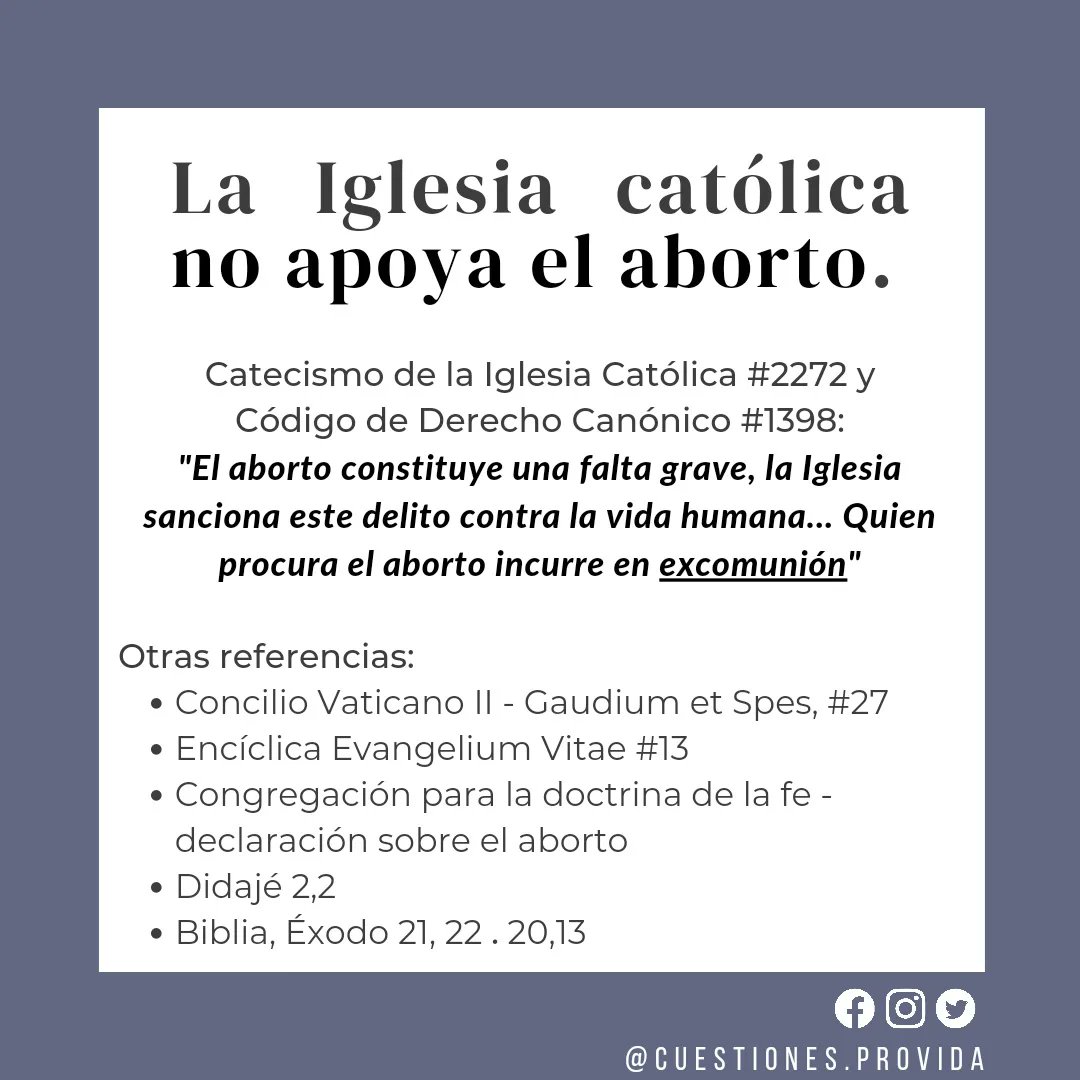 CuestionesP's tweet photo. Tal como decir soy vegano y como carne.
Puedes decir que eres una persona que siente afinidad por algunas cosas de la doctrina católico, más no que eres católico y que apoyas el #aborto, un verdadero católico se esfuerza por el fin último : ser Santo y entrar en la vida eterna. https://t.co/QxQACARIyP